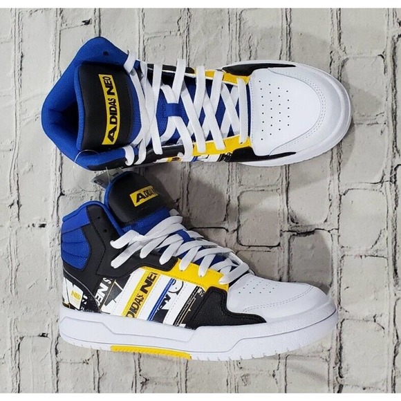 Adidas Entrap Neo Mid Golden State Warriors Blue Yellow GW4399 MENS SIZE 8.5 - Picture 1 of 8